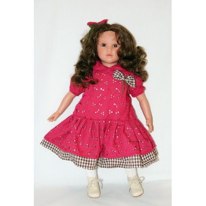 Кукла 60 см Натали в малиновом платье Carmen Gonzalez